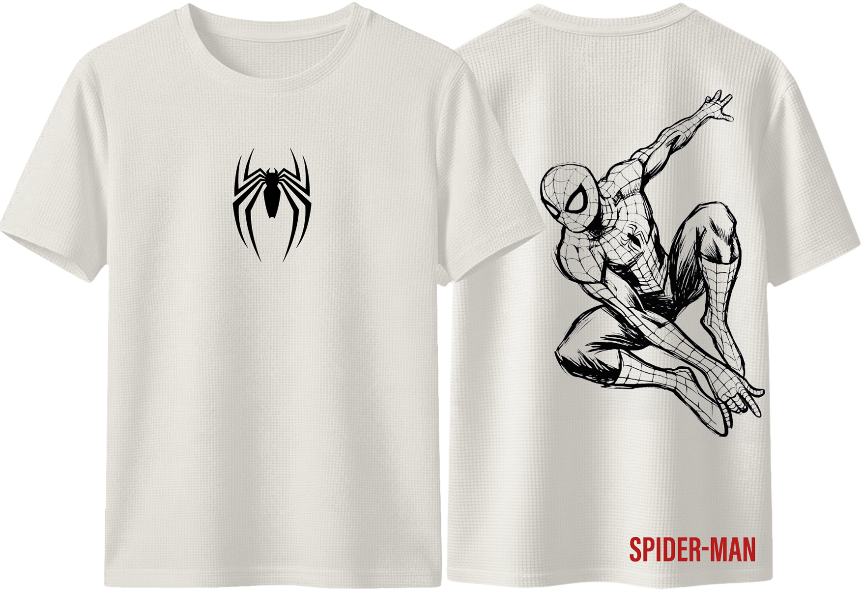 الواجهة الأمامية والخلفية لتيشيرت Silent Swing Spider-Man الأوفر سايز
