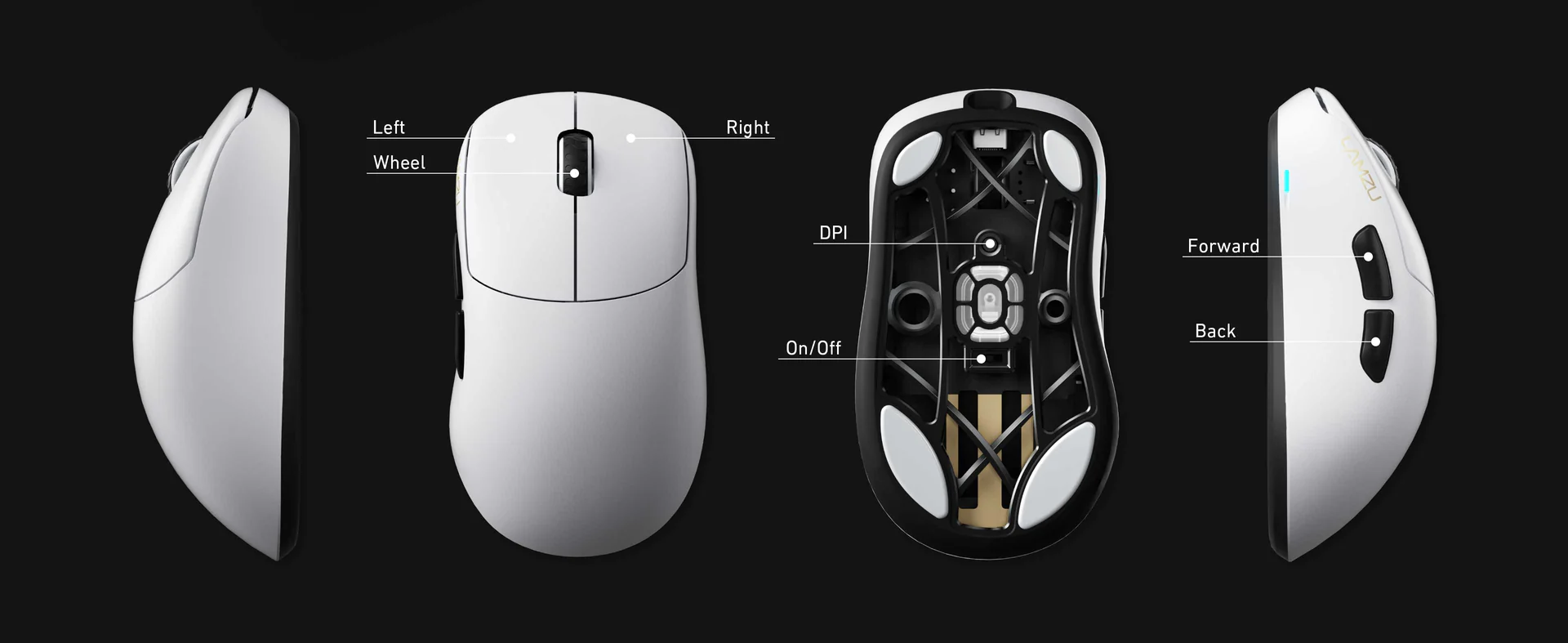 Lamzu Thorn - Wireless Gaming Mouse - White