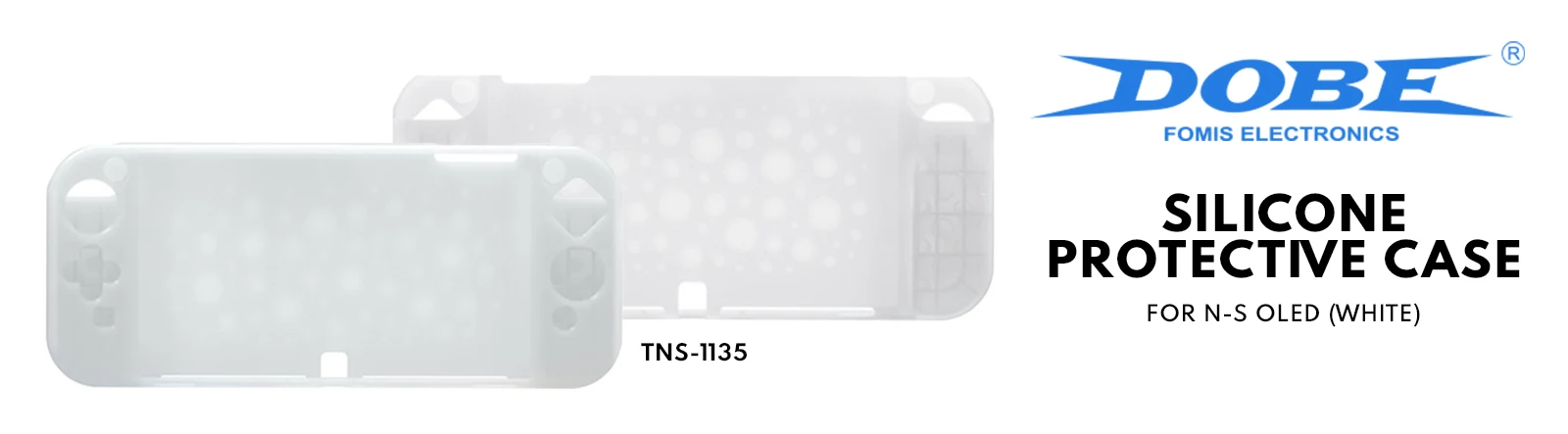 Dobe TNS-1135 Silicone Protective Case for Nintendo Switch OLED White