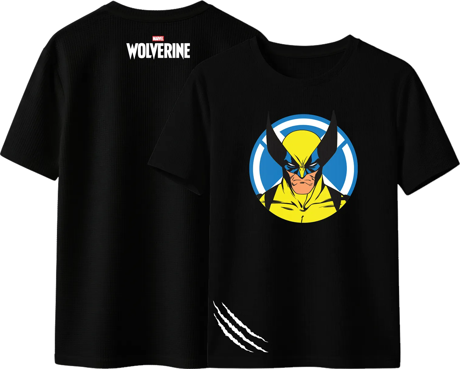 Claw Mark Wolverine Oversized T-Shirt Front and Back
