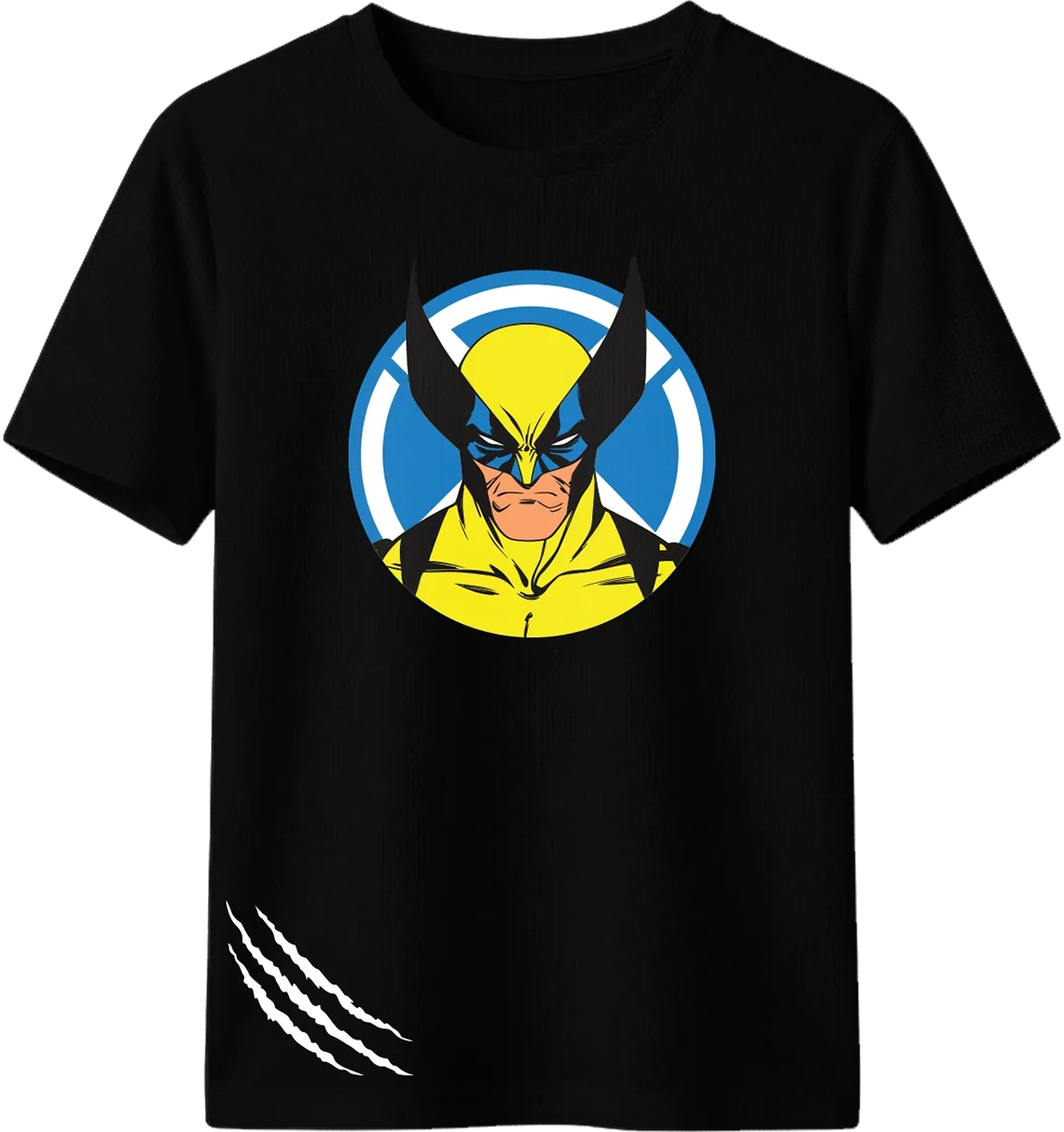 Claw Mark Wolverine Oversized T-Shirt Black Front