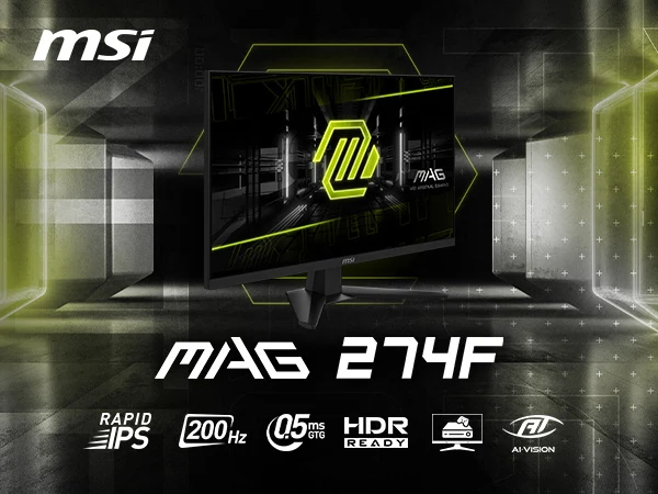 MSI MAG 274F – 27" FHD 200Hz Rapid IPS Gaming Monitor