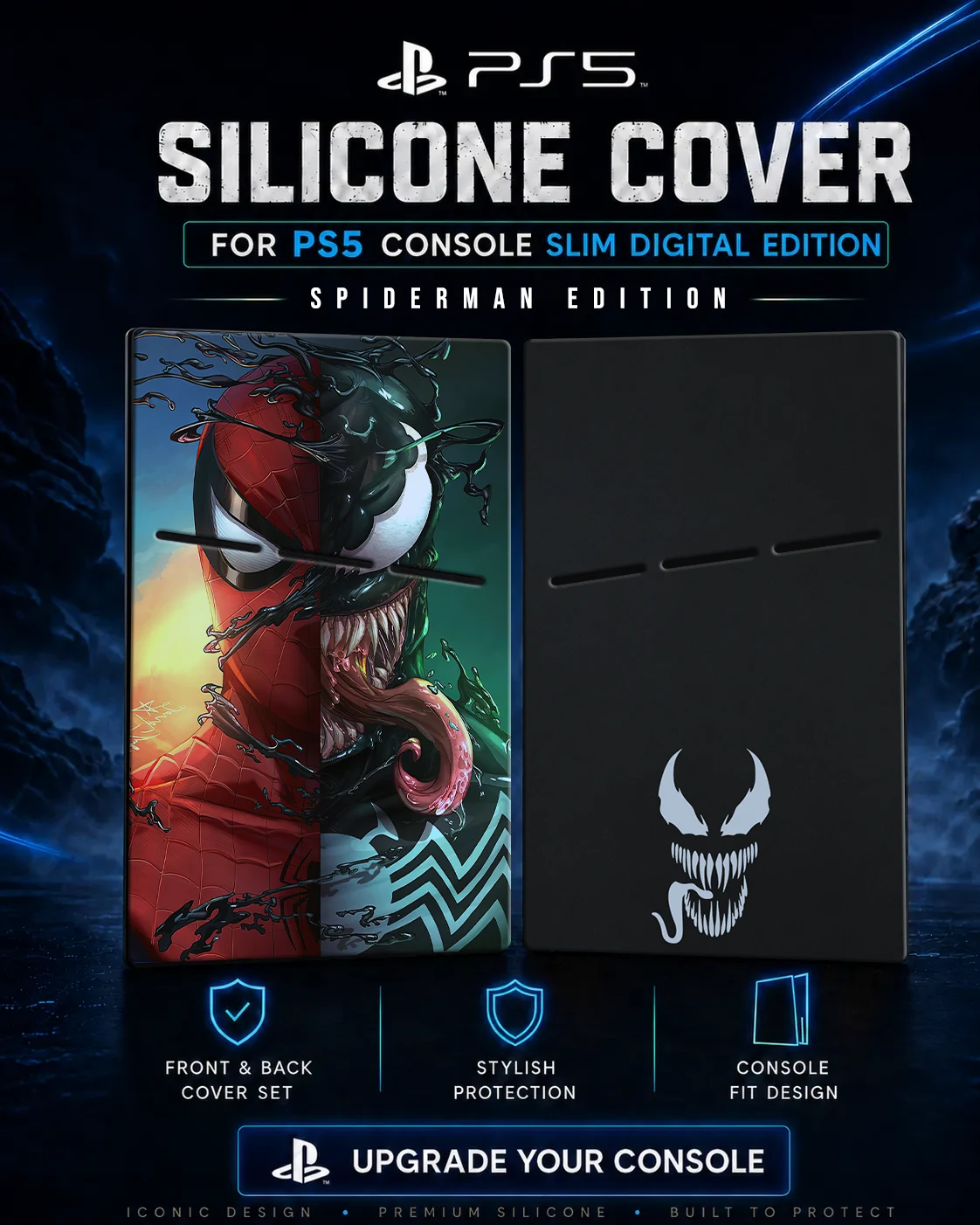 Spider-Man Venom Silicone Cover for PS5 Slim Digital Edition