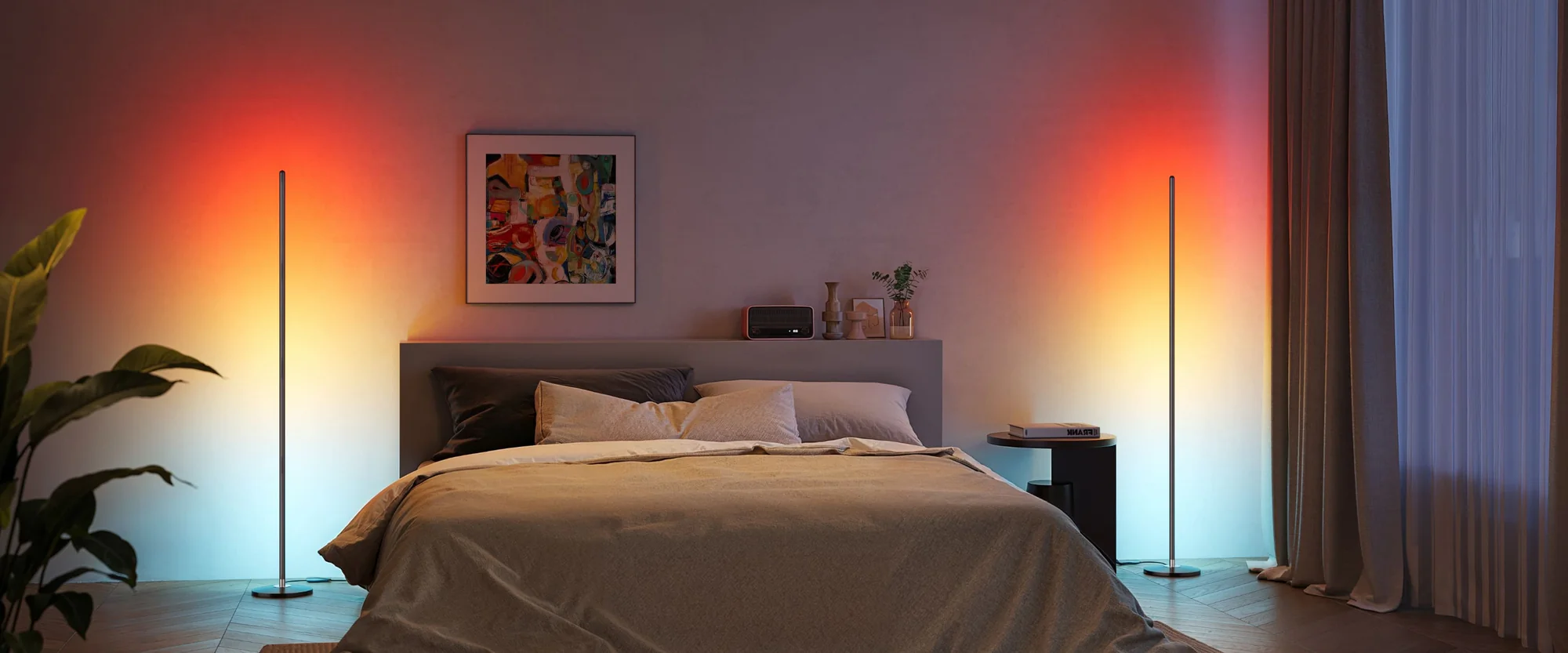 Corner lamp placement
