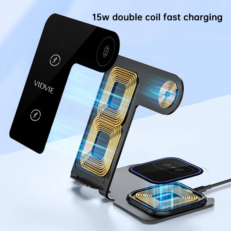 VIDVIE 3 IN 1 Wireless Charging Station