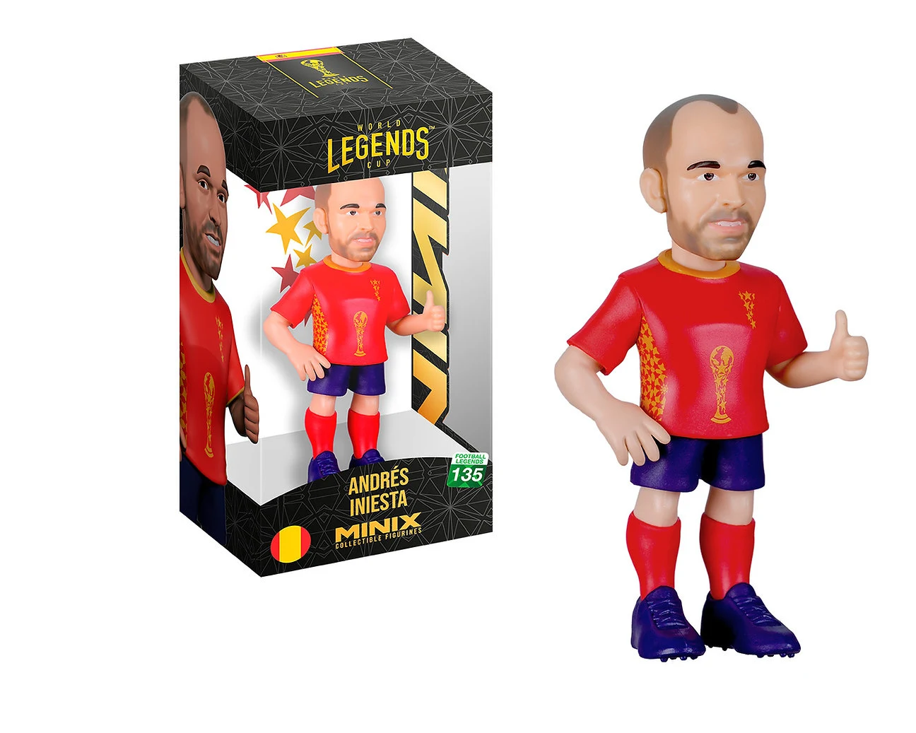 مجسم MINIX World Legends Cup Spain Andres Iniesta 135 قابل للجمع