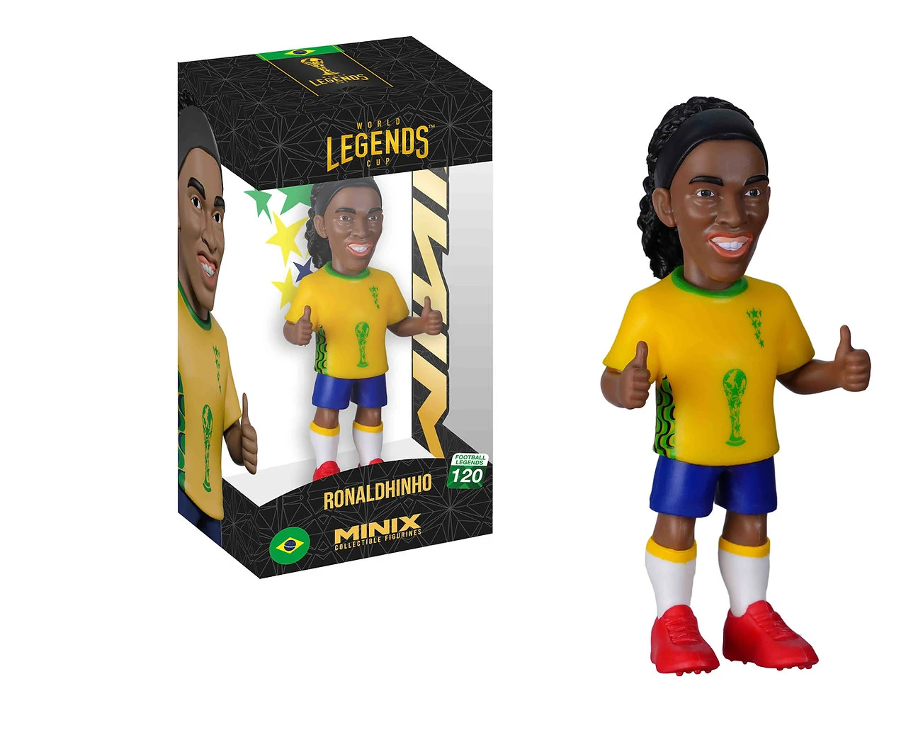 مجسم MINIX World Legends Cup Brazil Ronaldinho Gaucho 120 قابل للجمع