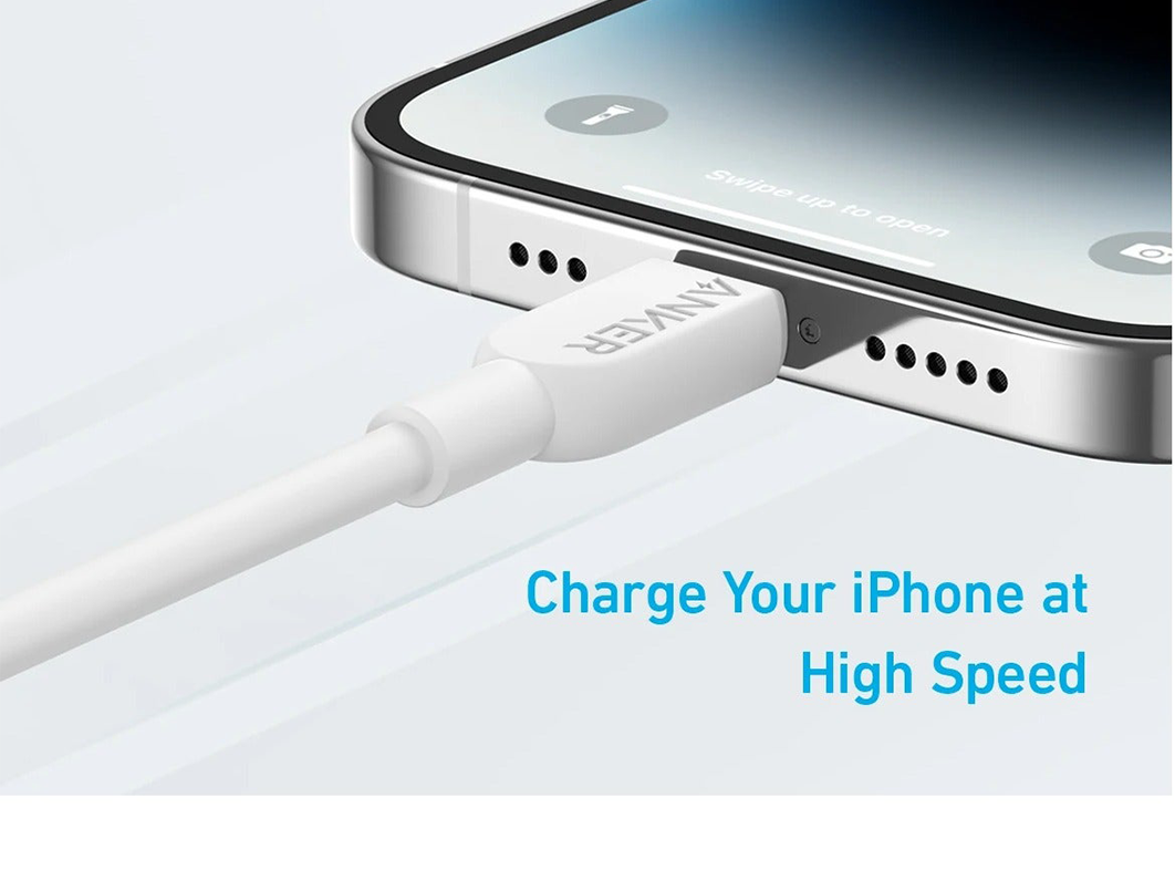 Anker 310 Type-C to Lightning Cable (3ft Braided) - White