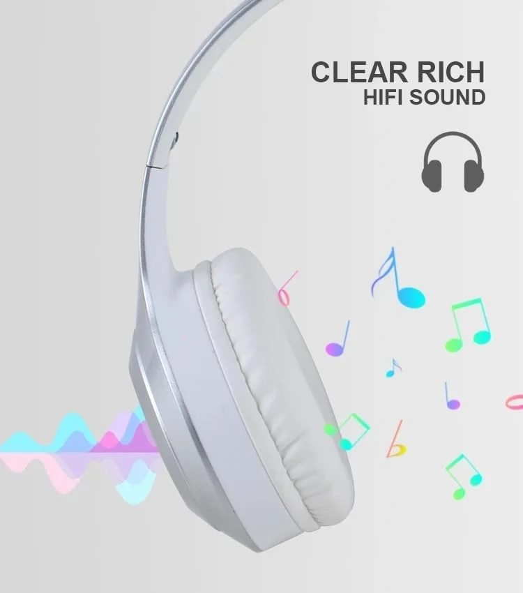 Kisonli A1 Wireless Bluetooth Foldable Sports Headset - White