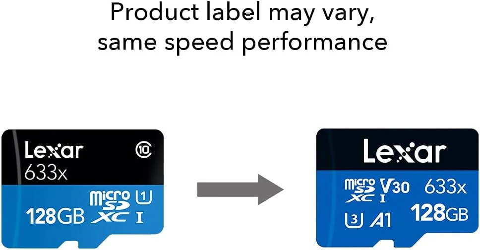 Lexar 633x 128GB microSDXC UHS-I Card + SD Adapter
