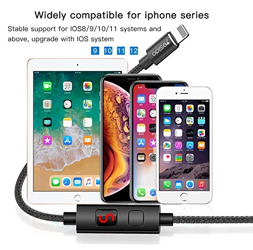 Yesido CA46 USB to Lighting Timing Cut-Off With Displayed 1.2M