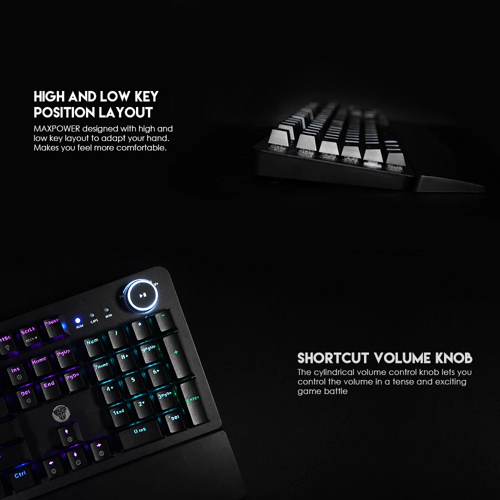 فانتك ماكس باور MK853 V2 – سلكي RGB (سويتش أزرق)