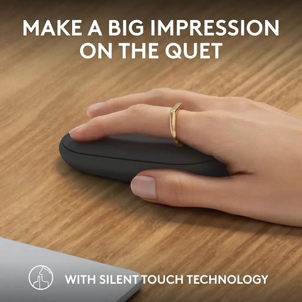 Logitech Pebble Mouse 2 M350s Slim Wireless Mouse - Tonal Graphite