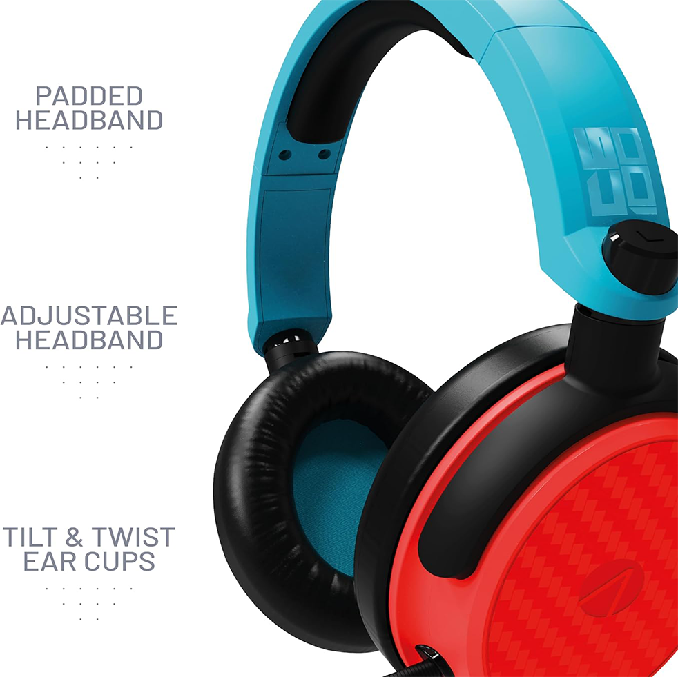 STEALTH C6-100 Wired Gaming headset -Neon Blue & Red