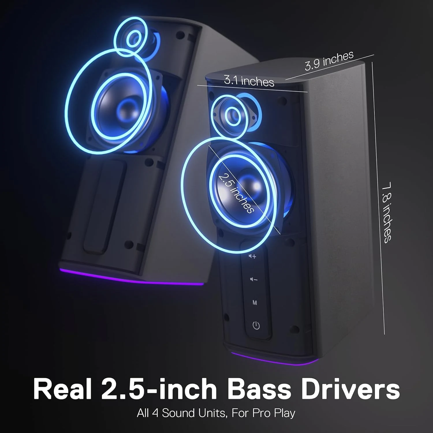 Redragon GS814 Stereo Wireless RGB PC Gaming Speaker