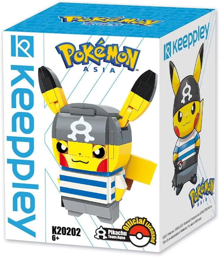 Keeppley Pokemon Pikachu Team Aqua Figure