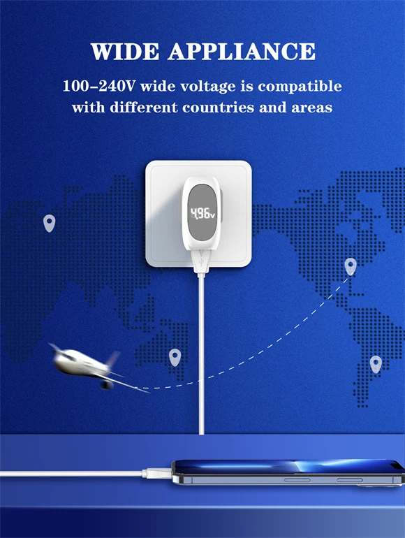 شاحن فائق السرعة A2522C من لدنيو بقدرة 30 وات مع منفذين PD+QC3.0