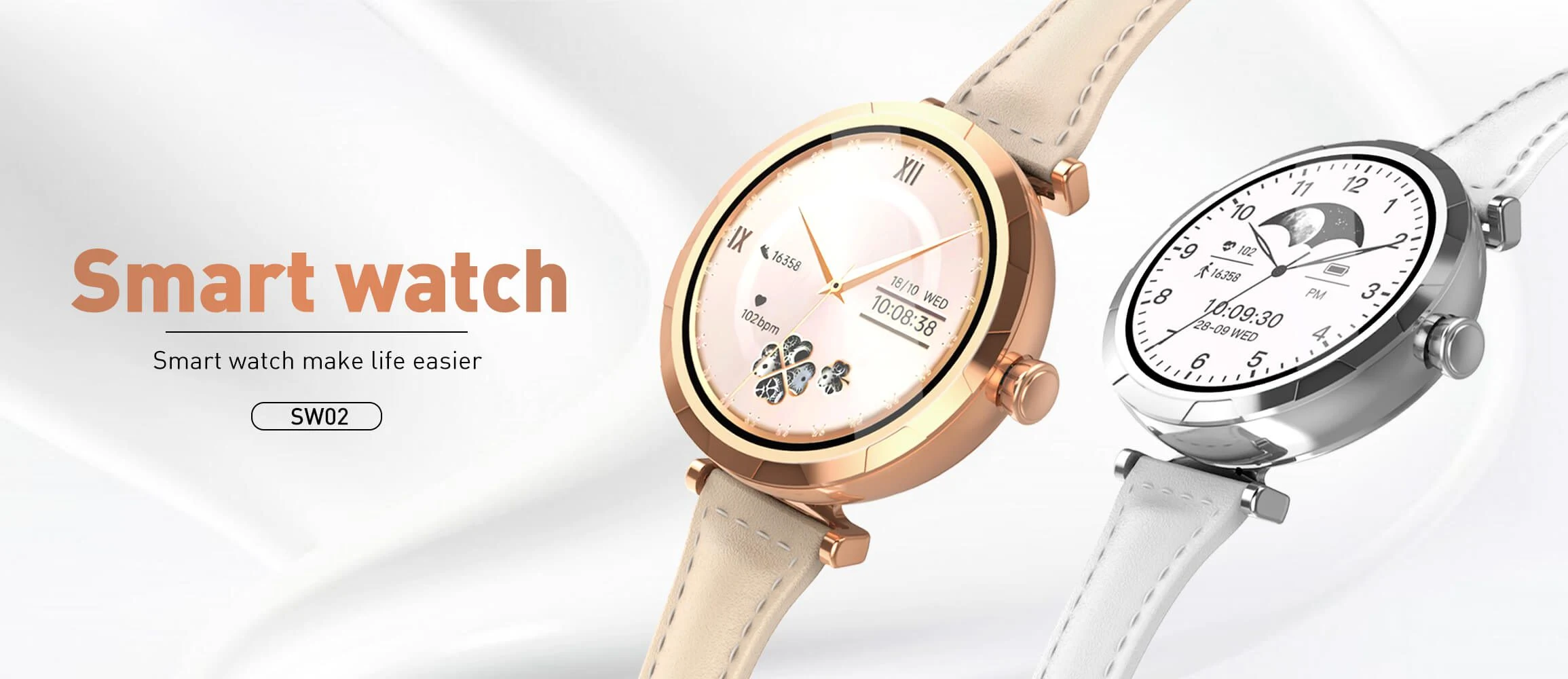 LDNIO SW02 Compact and Round Smartwatch Gold
