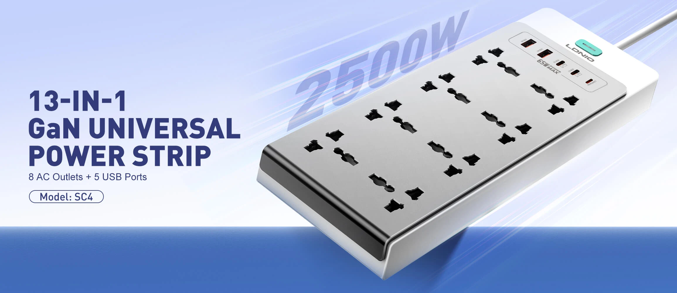 LDNIO SC4 65W GaN Desktop Power Strip