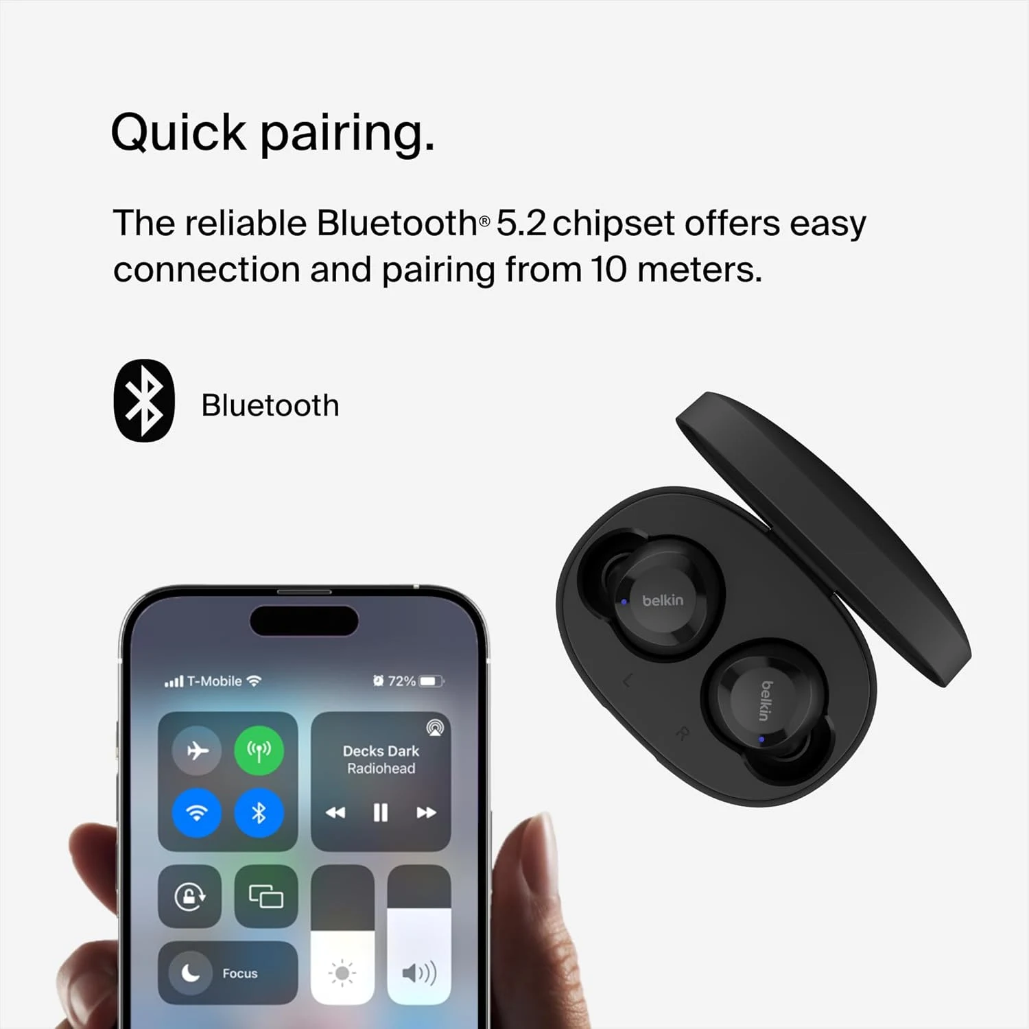 Belkin SoundForm Bolt True Wireless Earbuds - Black