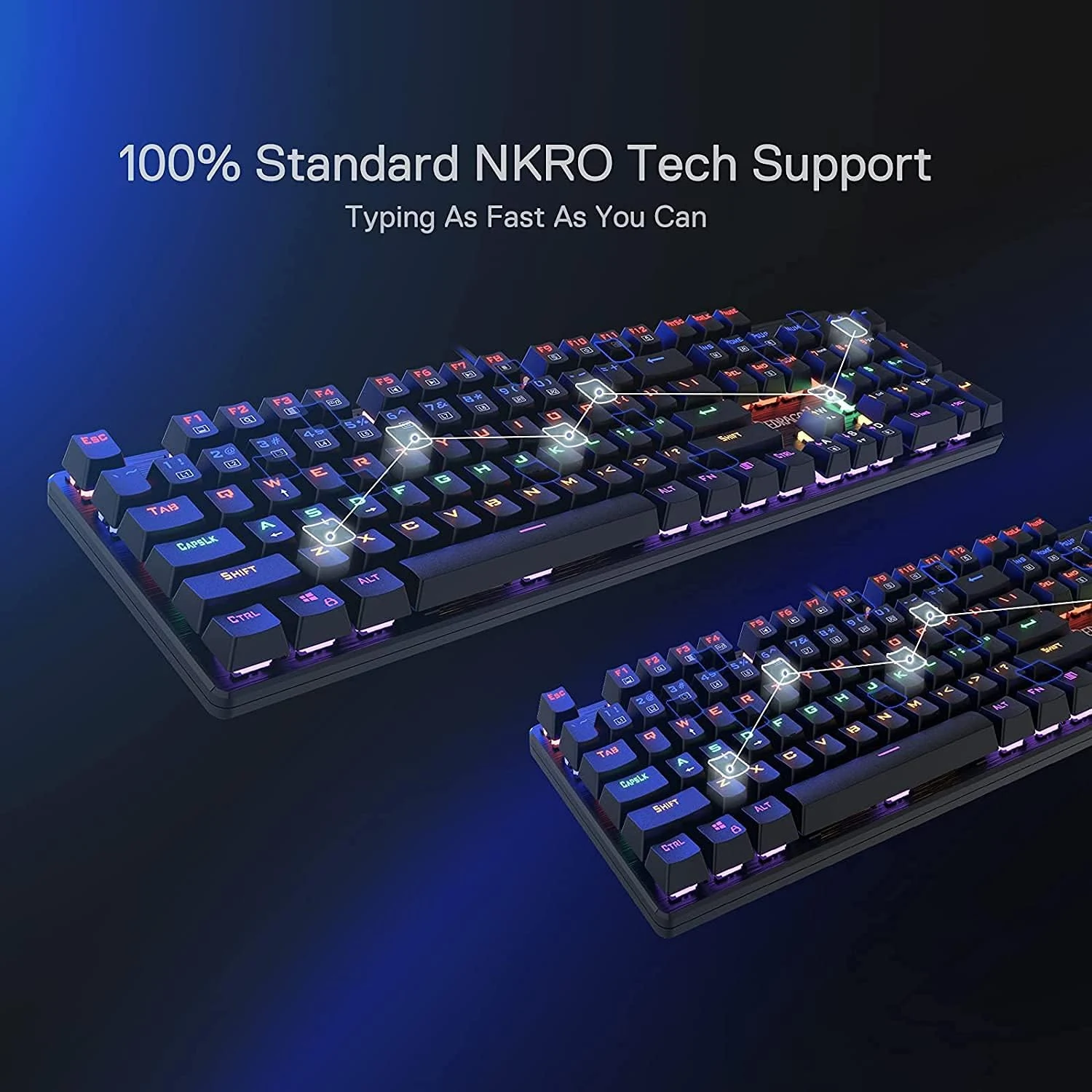 Redragon K608 Valheim Rainbow Wired Gaming Keyboard with Black Switch