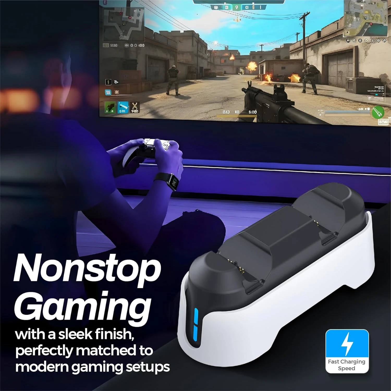 PS5 controller storage and charging stand