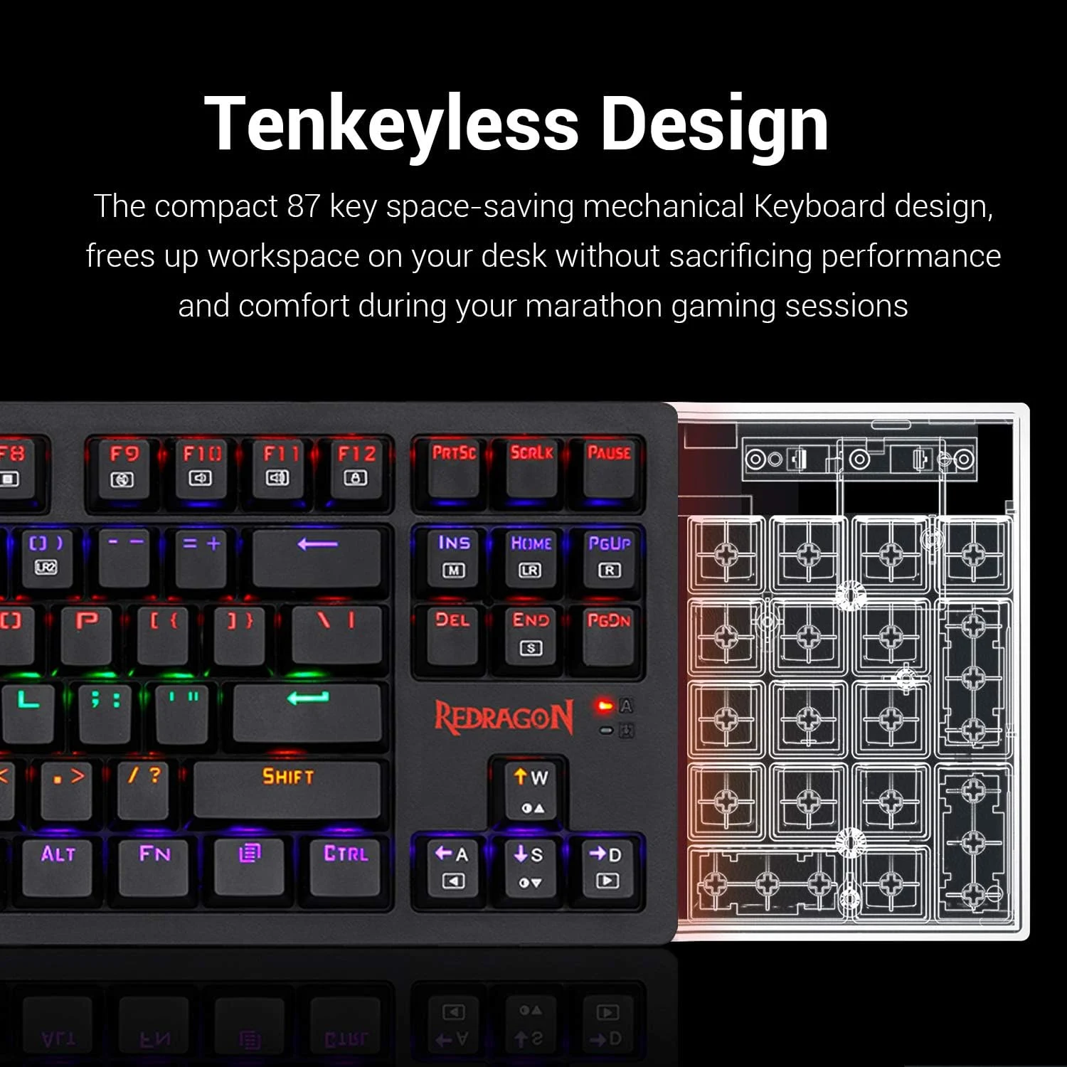 Redragon S113 Mechanical Wired Rainbow Gaming Keyboard & Mouse Combo