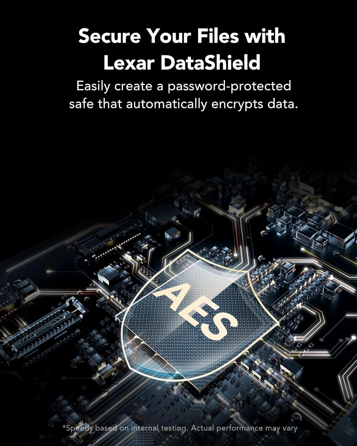 Lexar 256GB dual flash drive closing visual
