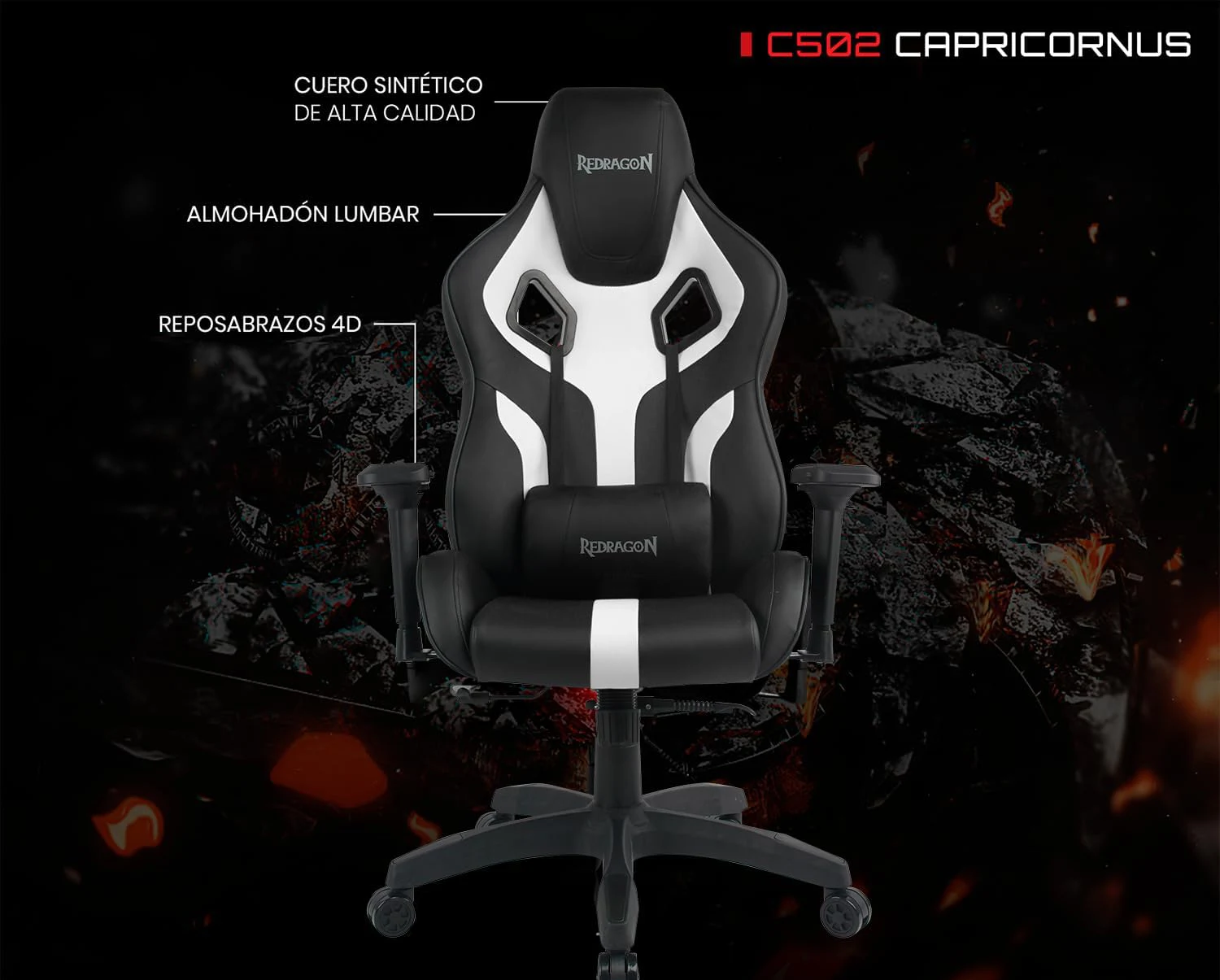 Redragon C502 Capricornus Gaming Chair side view