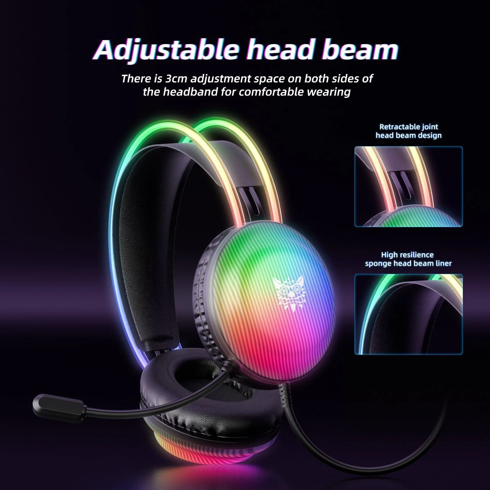 ONIKUMA X29 RGB Wired Gaming Headset - Black