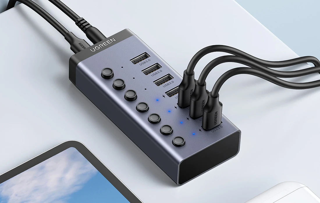 UGREEN 7-Port USB 3.0 Powered Hub