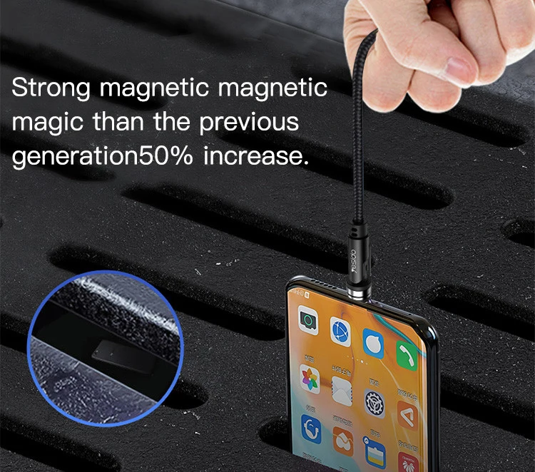 Yesido CA68 180 Rotation Detachable 3 In 1 Magnetic Data Cable 1M