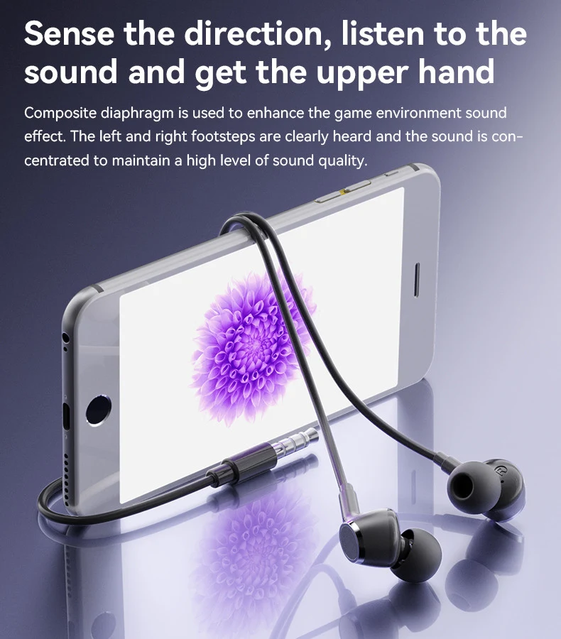 Yesido YH53 Plug Wired Earphone 3.5mm - White