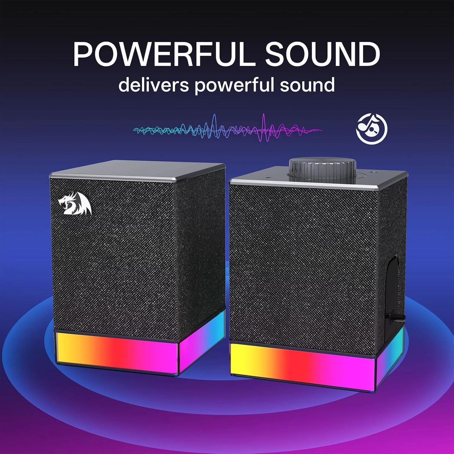 Redragon GS517 Glyph Wireless RGB Stereo PC Gaming Speaker
