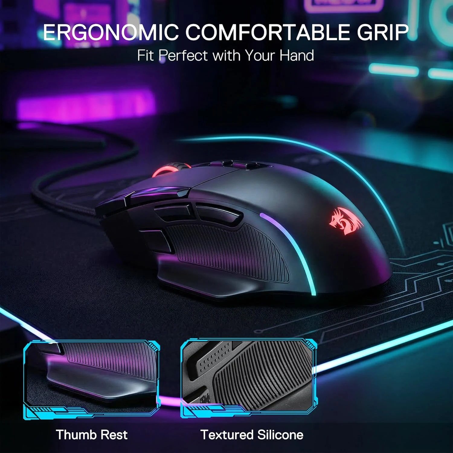 Redragon M925 Wired Gaming Mouse - Black