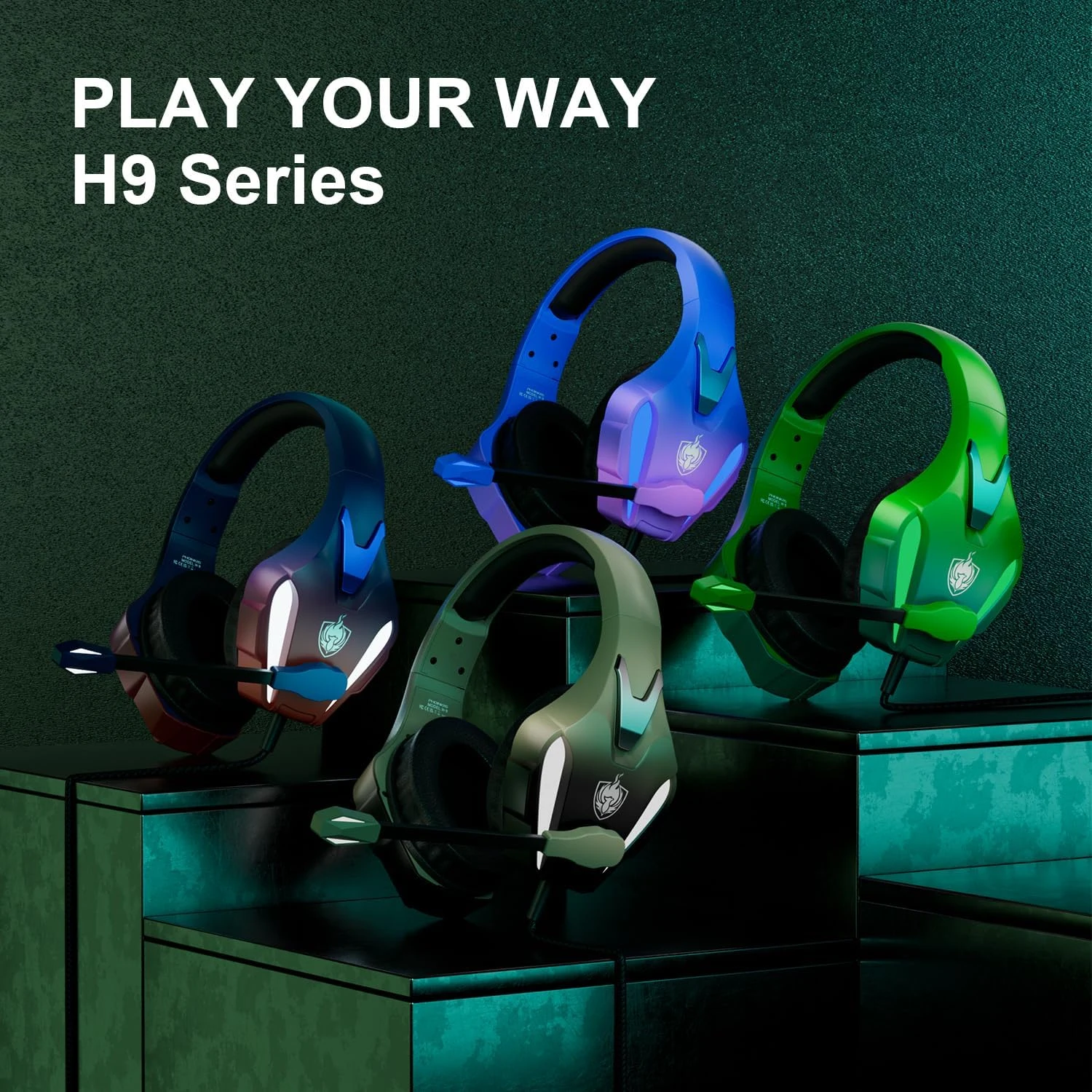 PHOINIKAS H9 Wired Gaming Headset - Green