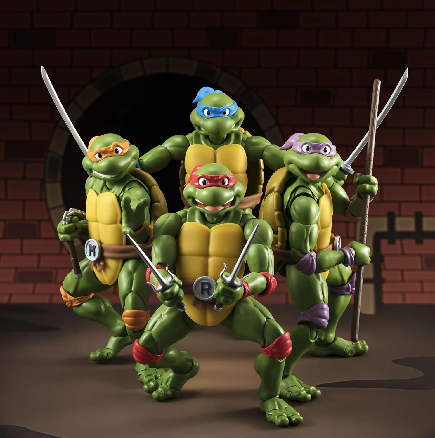 Raphael action figure posed on display stand