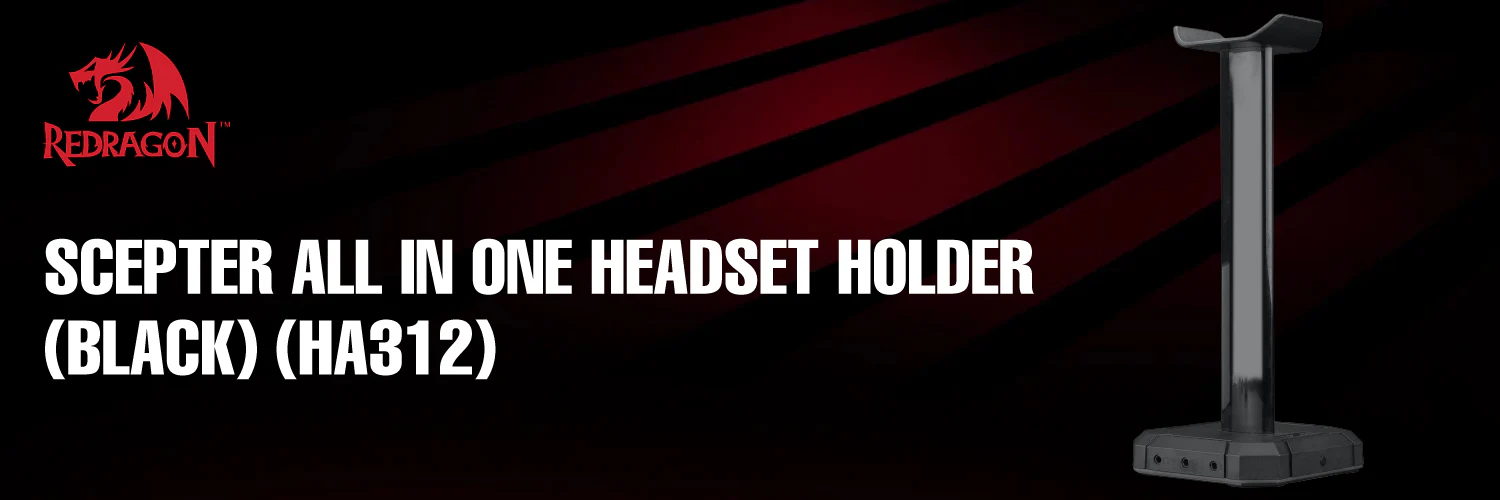 Redragon HA312 Scepter X All-in-One RGB Headset Stand Black