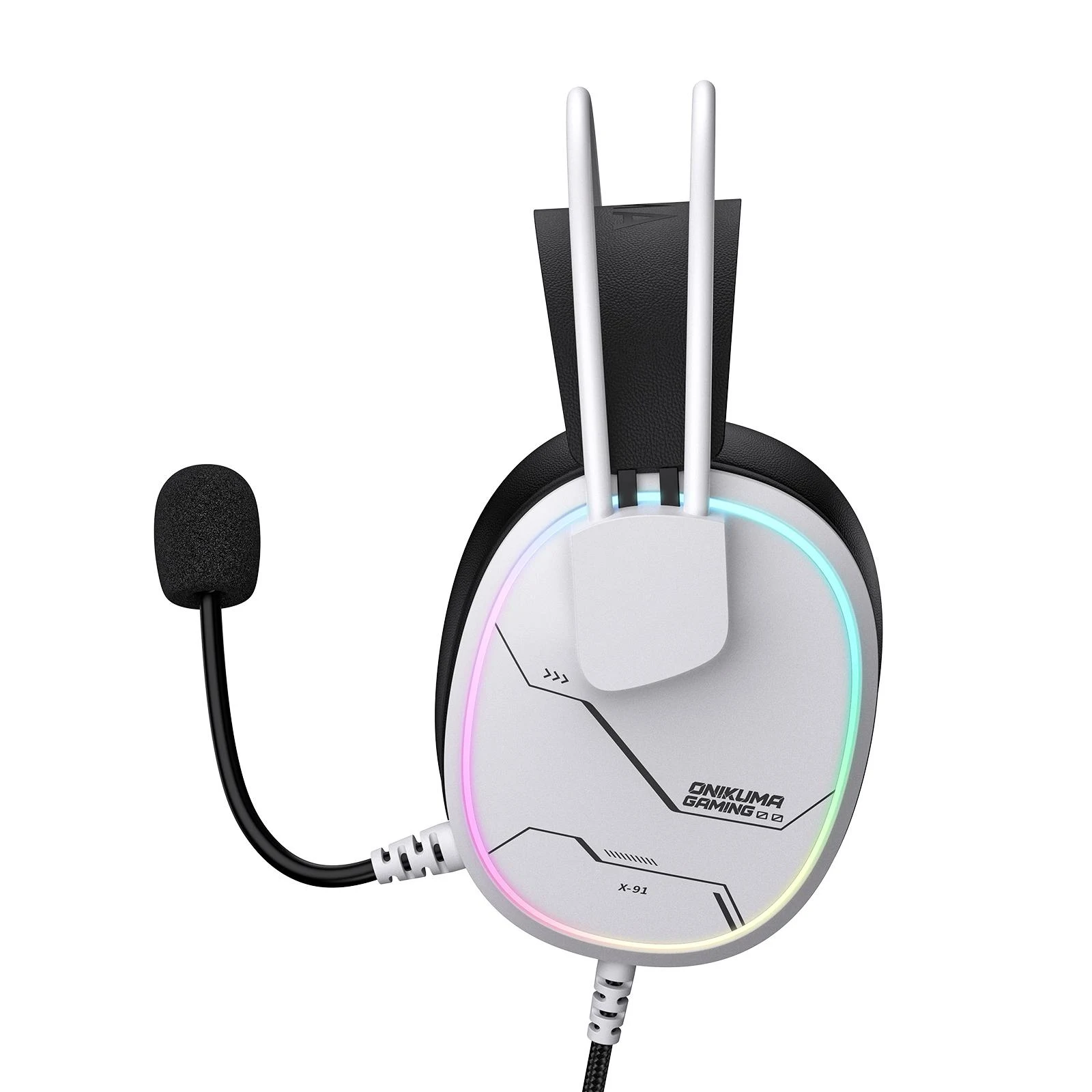 ONIKUMA X91 RGB Wired Gaming Headset - White