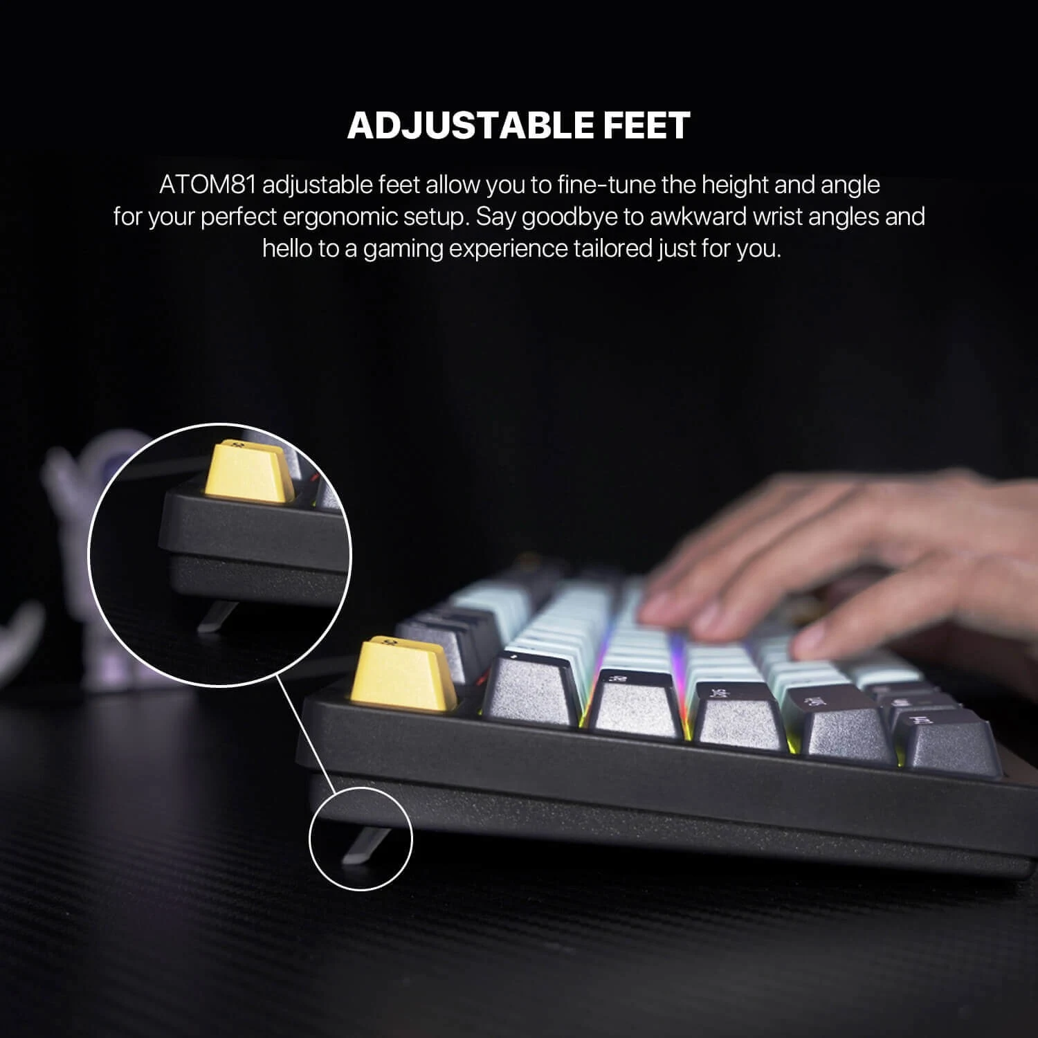 Fantech ATOM81 MK875V2 Wired Mechanical Gaming Keyboard Navy - Blue Switch