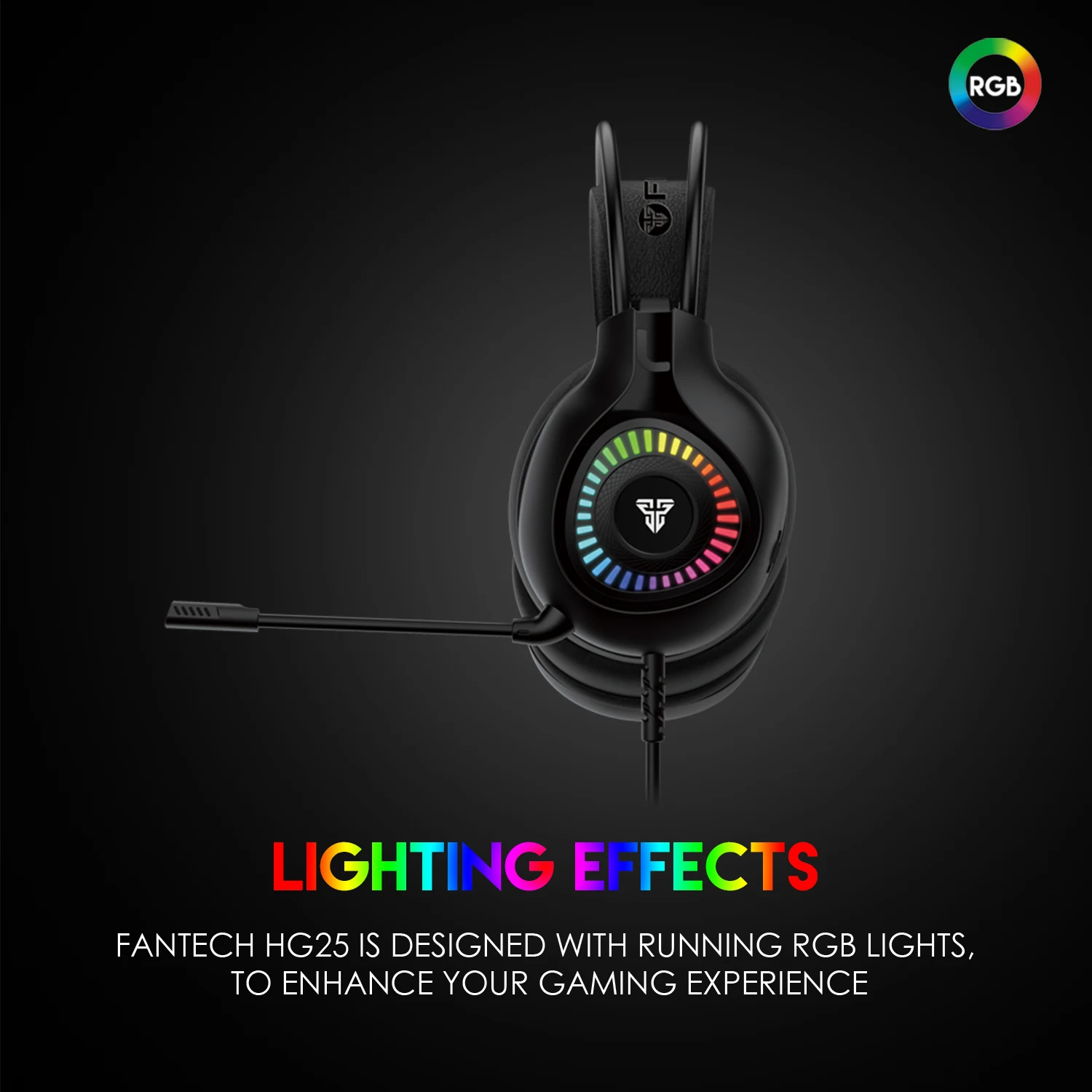 Fantech ORBIT HG25 7.1 Wired Gaming Headset USB - Black