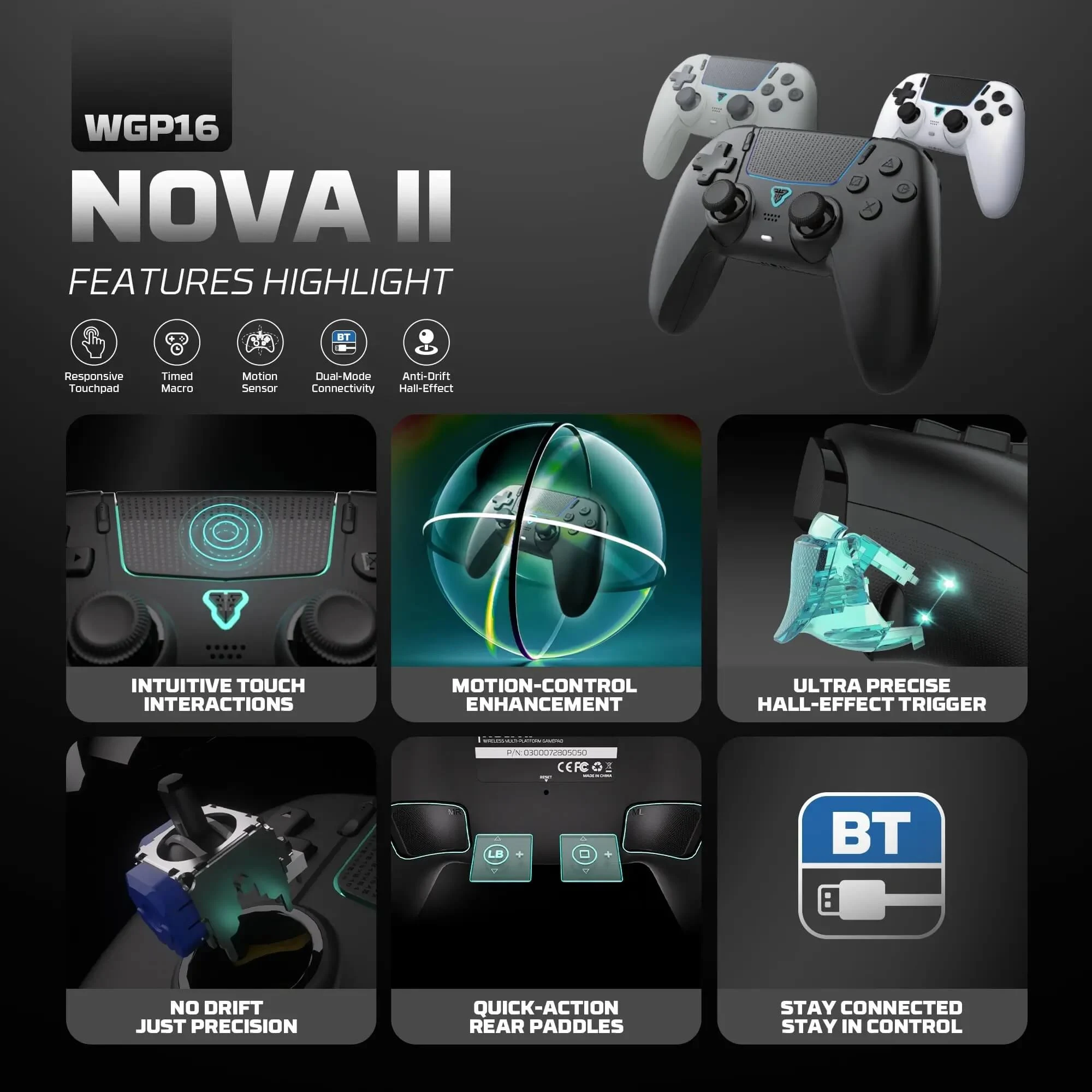Fantech Nova II WGP16 Wireless Controller Black