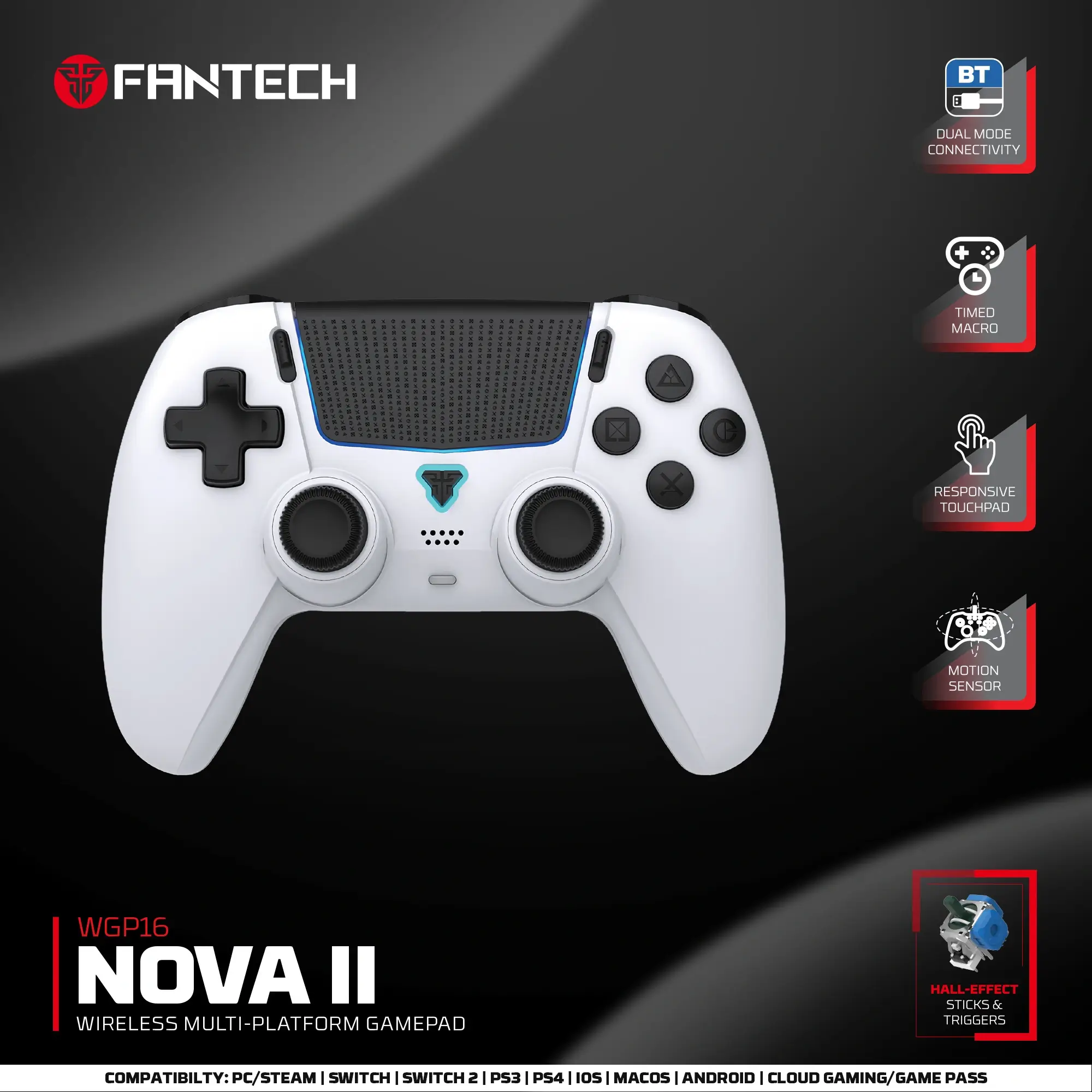 Fantech Nova II WGP16 Wireless Controller White