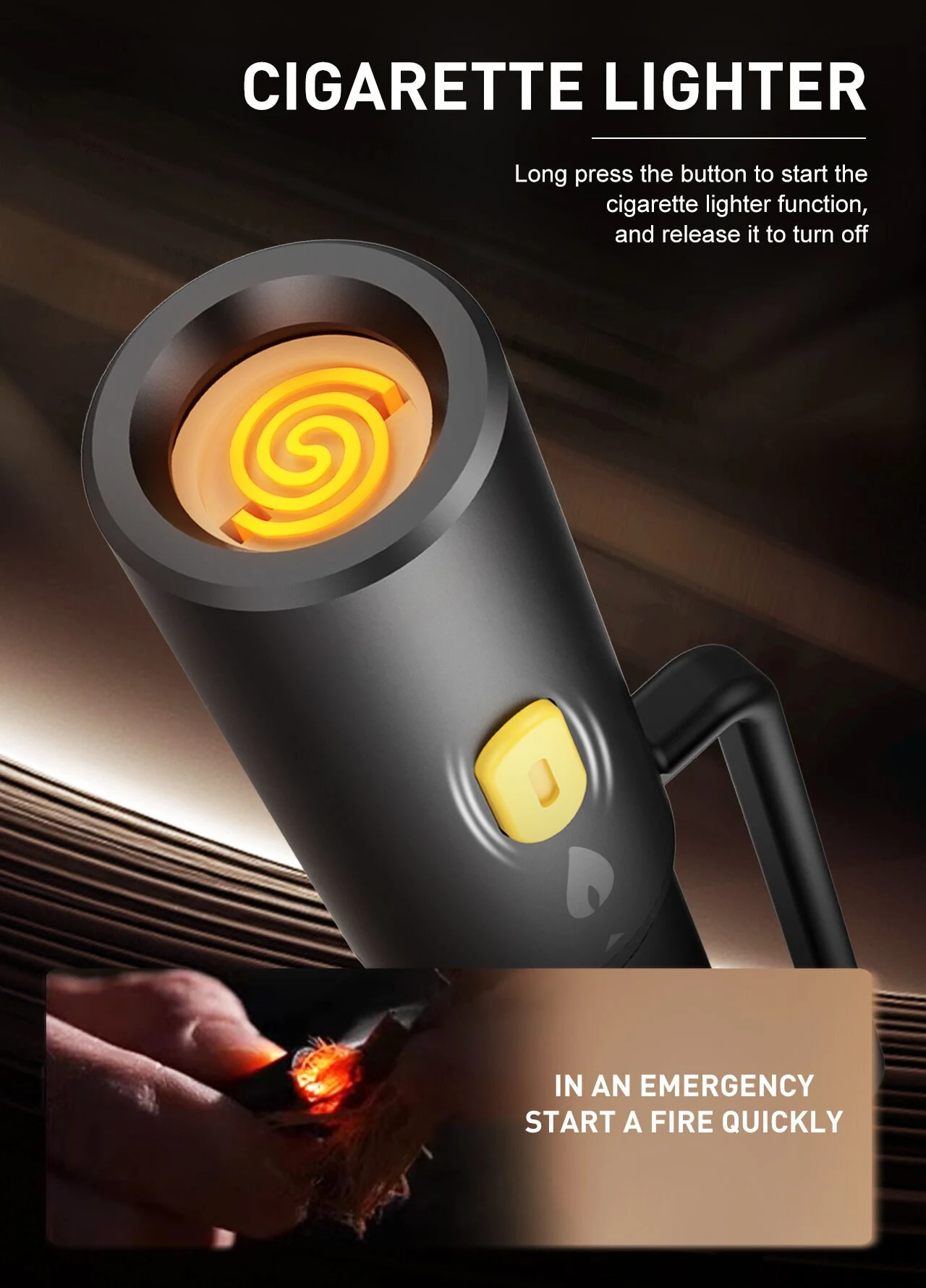 LDNIO LC20 65W Lighting & USB-C to USB-C & Cigarette Lighter 1.2m - Black