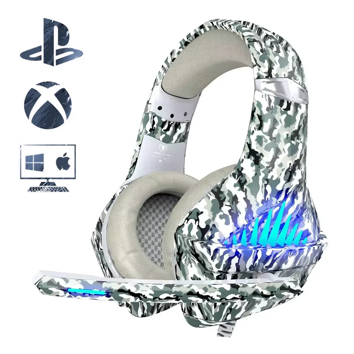 Beexcellent GM500 Gaming Headset - Mesh Earcups (Camo)