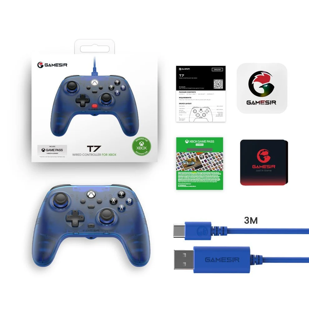 GameSir T7 Blue wired Xbox and PC controller
