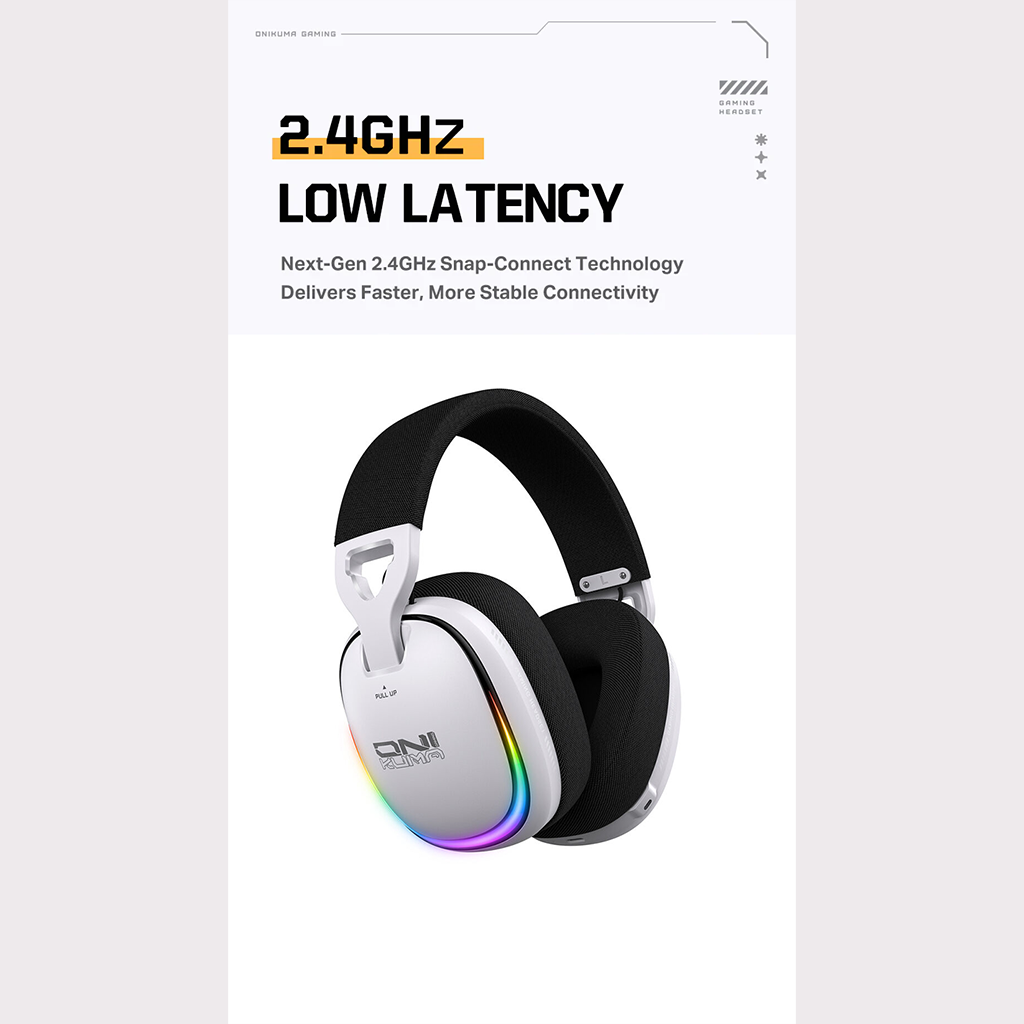 ONIKUMA GT805 4-Mode Gaming Headset - White