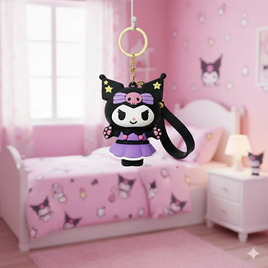 Starry Skull Kitty – Keychain Medal closing visual