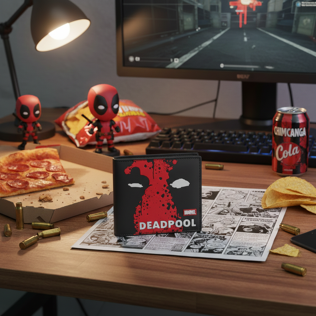 Marvel Deadpool Bi-Fold Wallet - Back/Alt View
