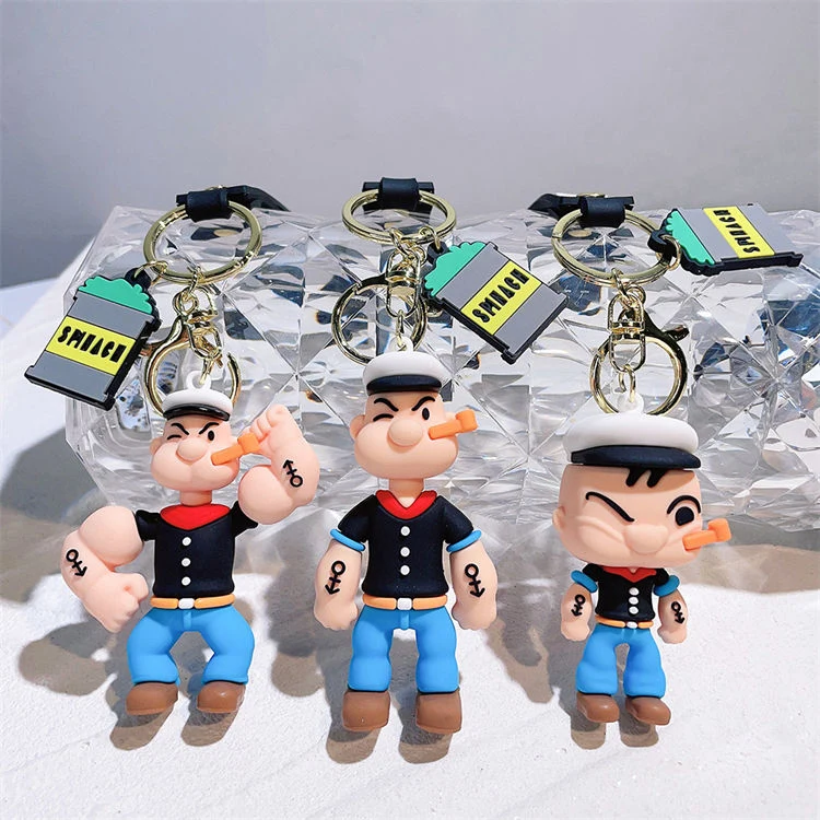 Popeye Strong Sailor Man Keychain Close-up